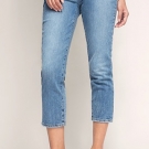 Verkürzte Stretch-Denim